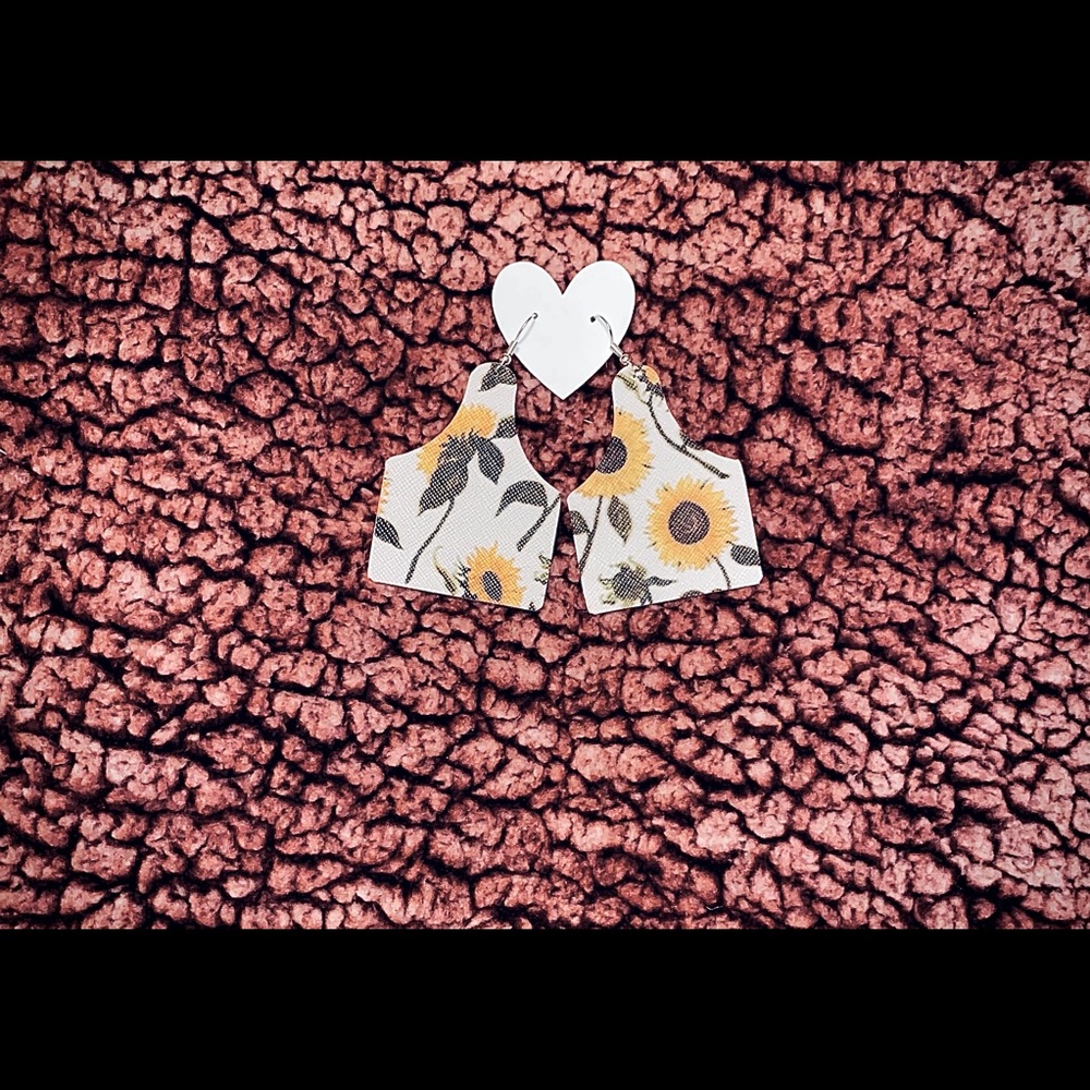 Faux leather earrings